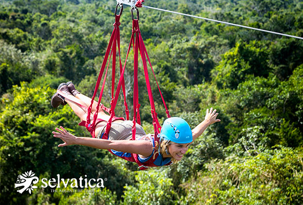 Selvatica Cancun, park to visit in 2018 ziplines, atvs, bungees, cenotes.