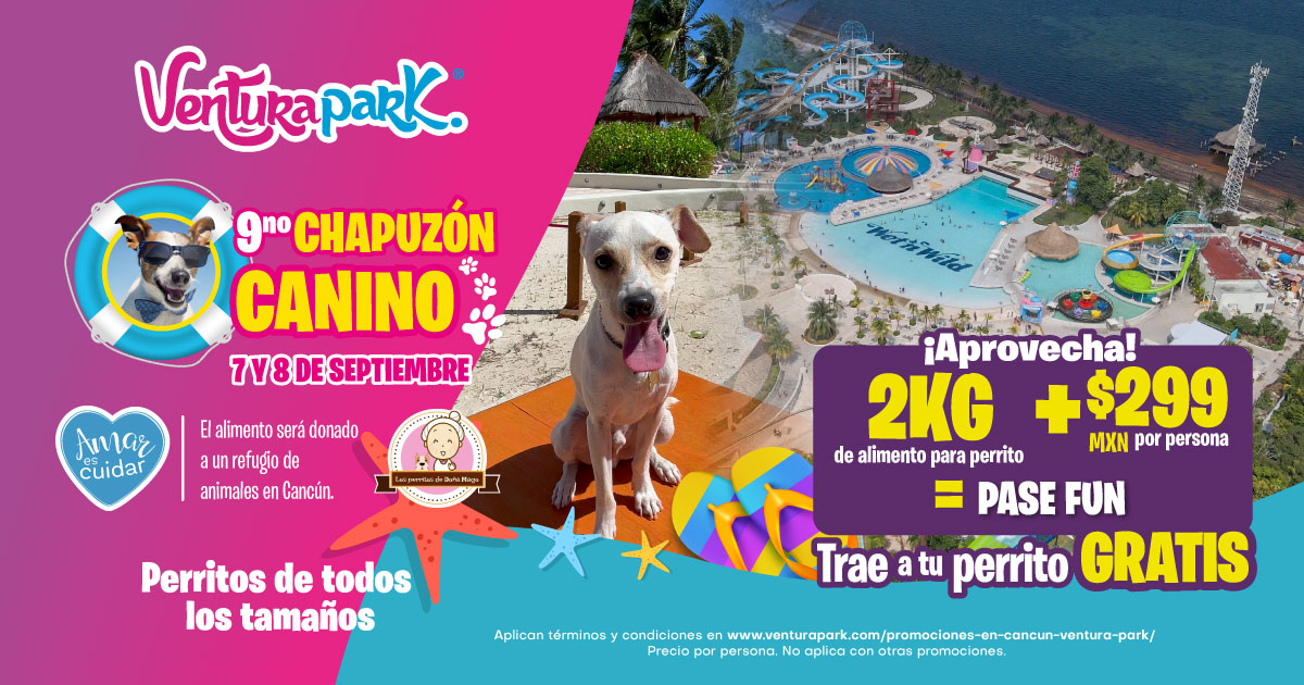 venturapark 9no chapuzon canino septiembre ofertas